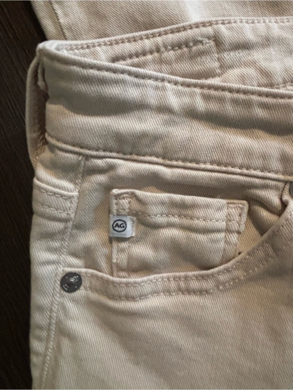 AG Adriano Goldschmied Mari Mid Rise Slim Straight Crop Jeans in Pumice Sz 28 - Picture 6 of 7